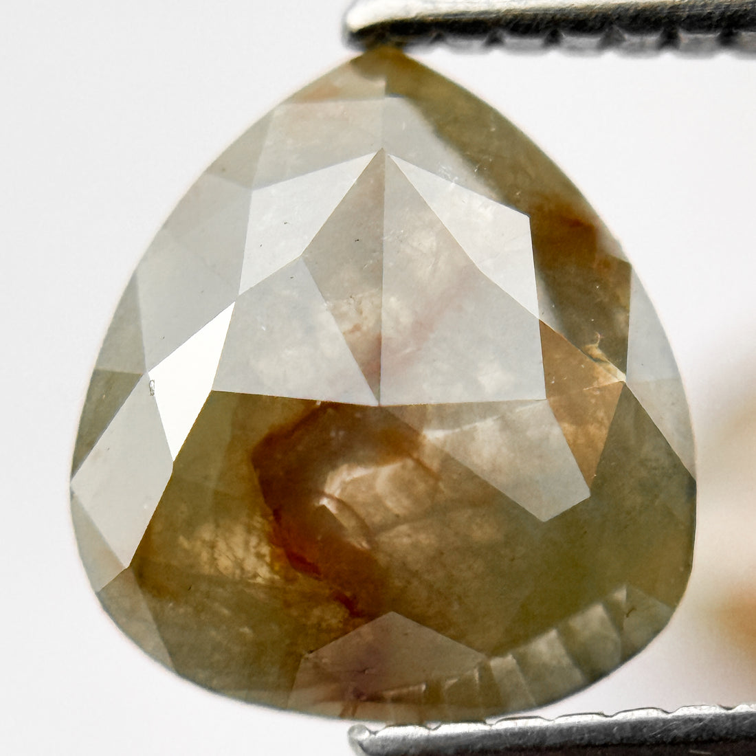 3.00 Ct Pear Rose Cut Green Natural Beautiful Diamond Pair