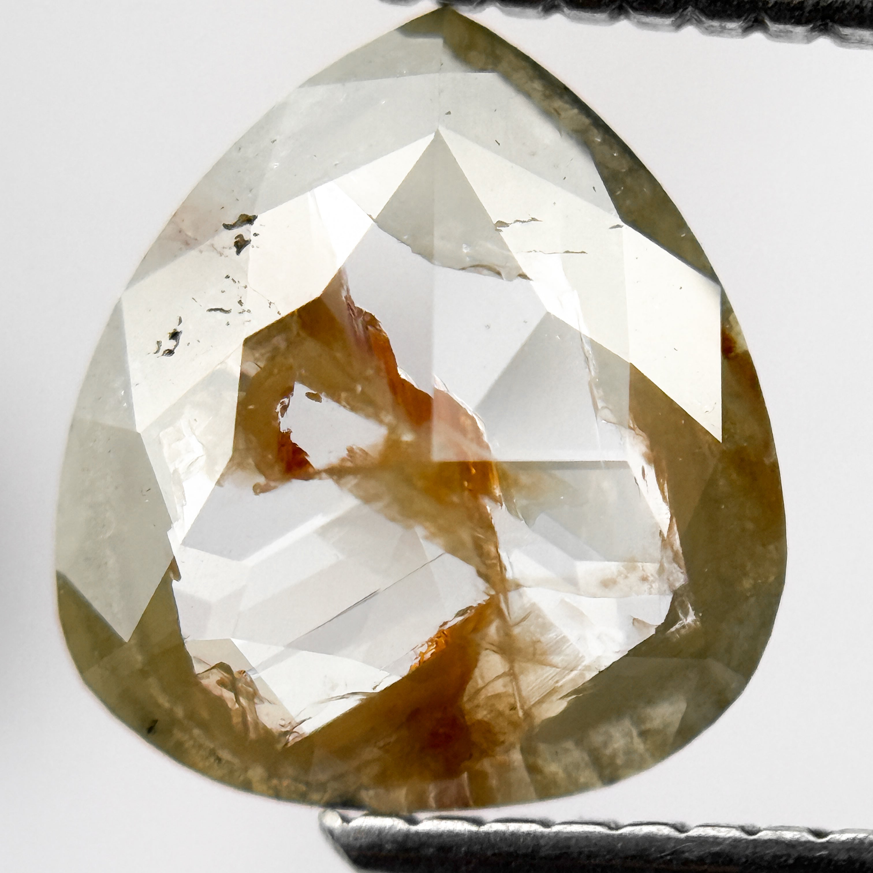 3.00 Ct Pear Rose Cut Green Natural Beautiful Diamond Pair