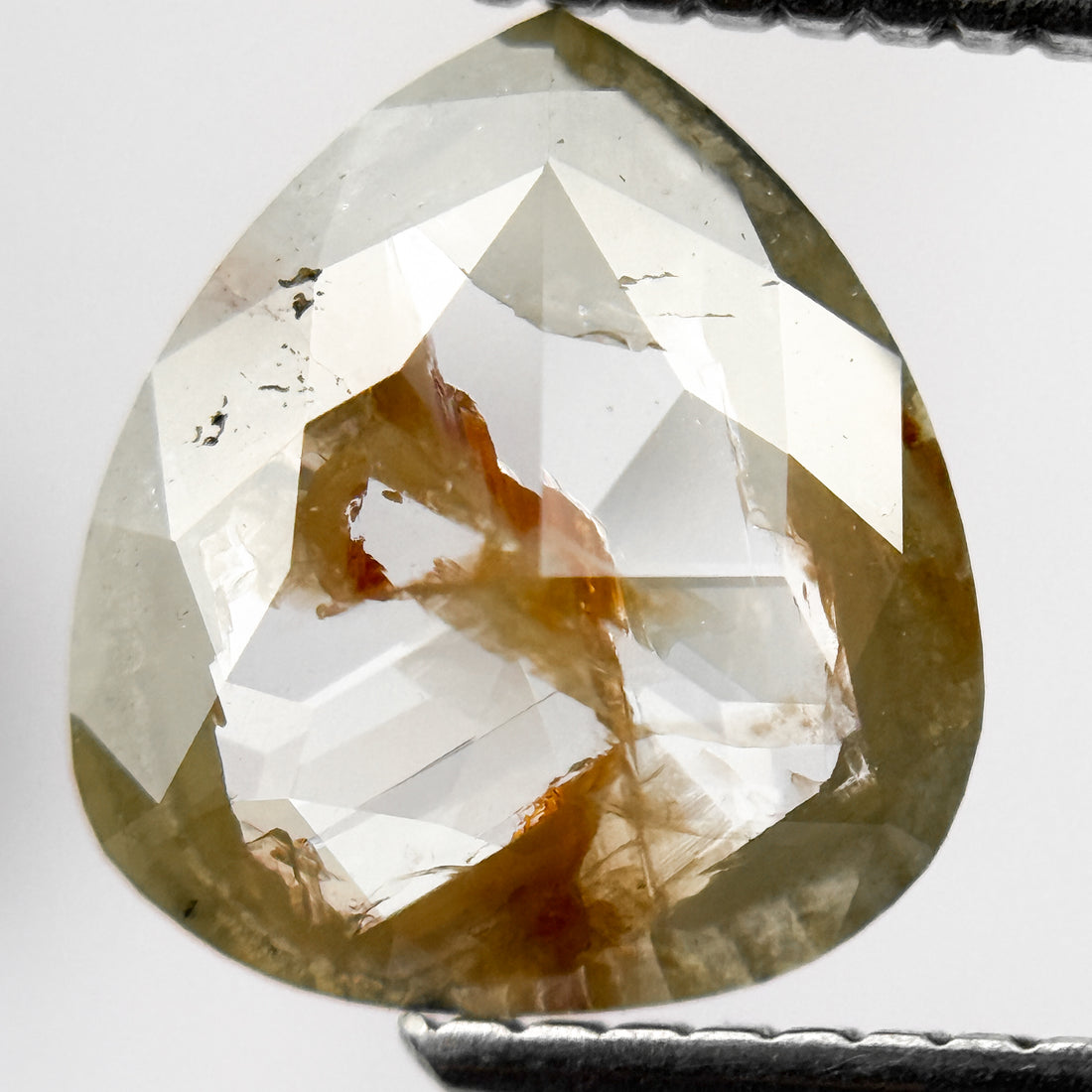 3.00 Ct Pear Rose Cut Green Natural Beautiful Diamond Pair