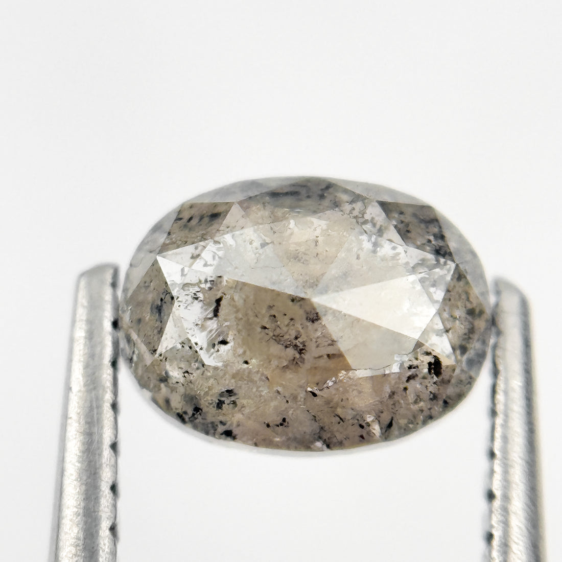 1.26 Ct Oval Rose Cut Grey Natural Minimal Diamond