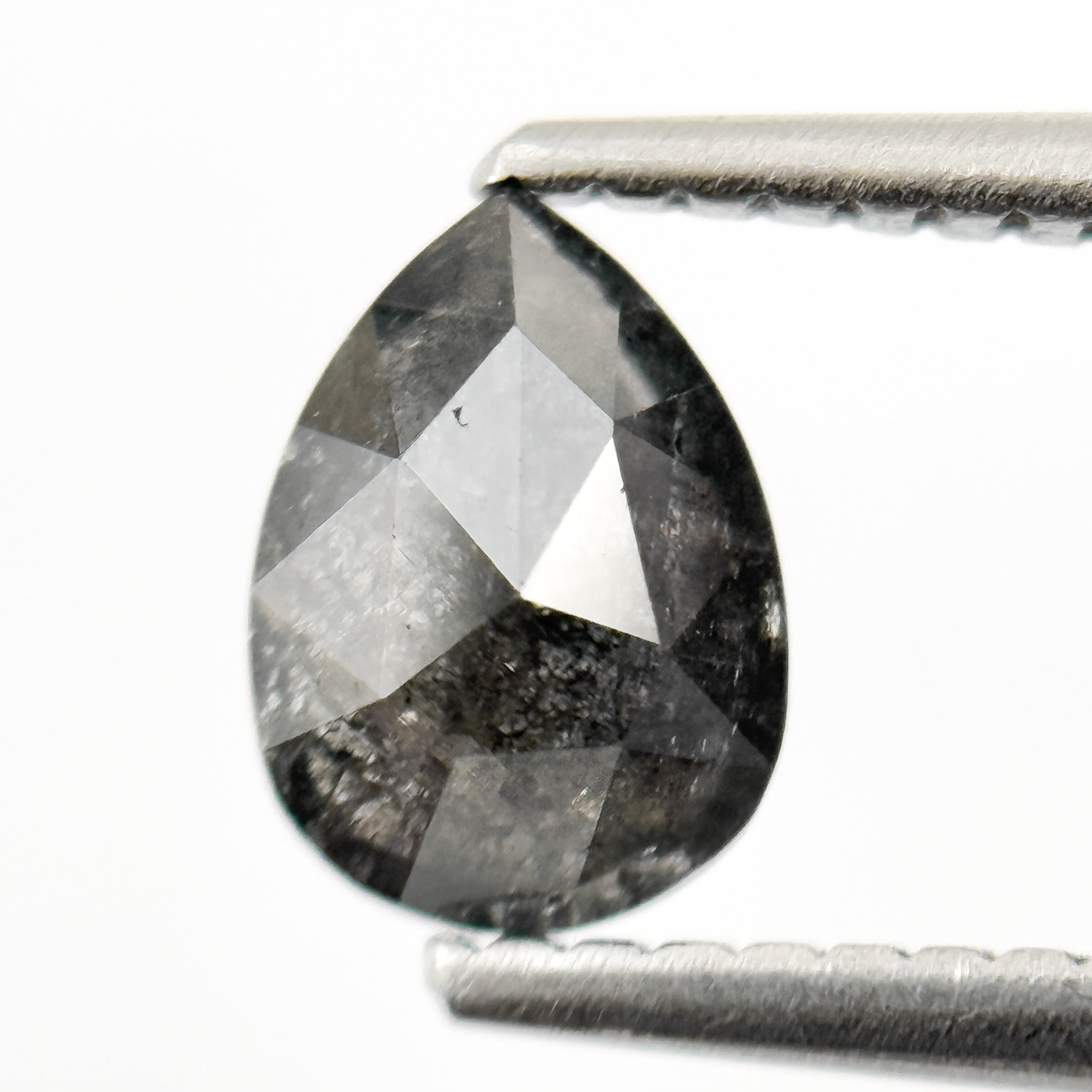 0.68 Ct Pear Rose Cut Grey Natural Loose Diamond