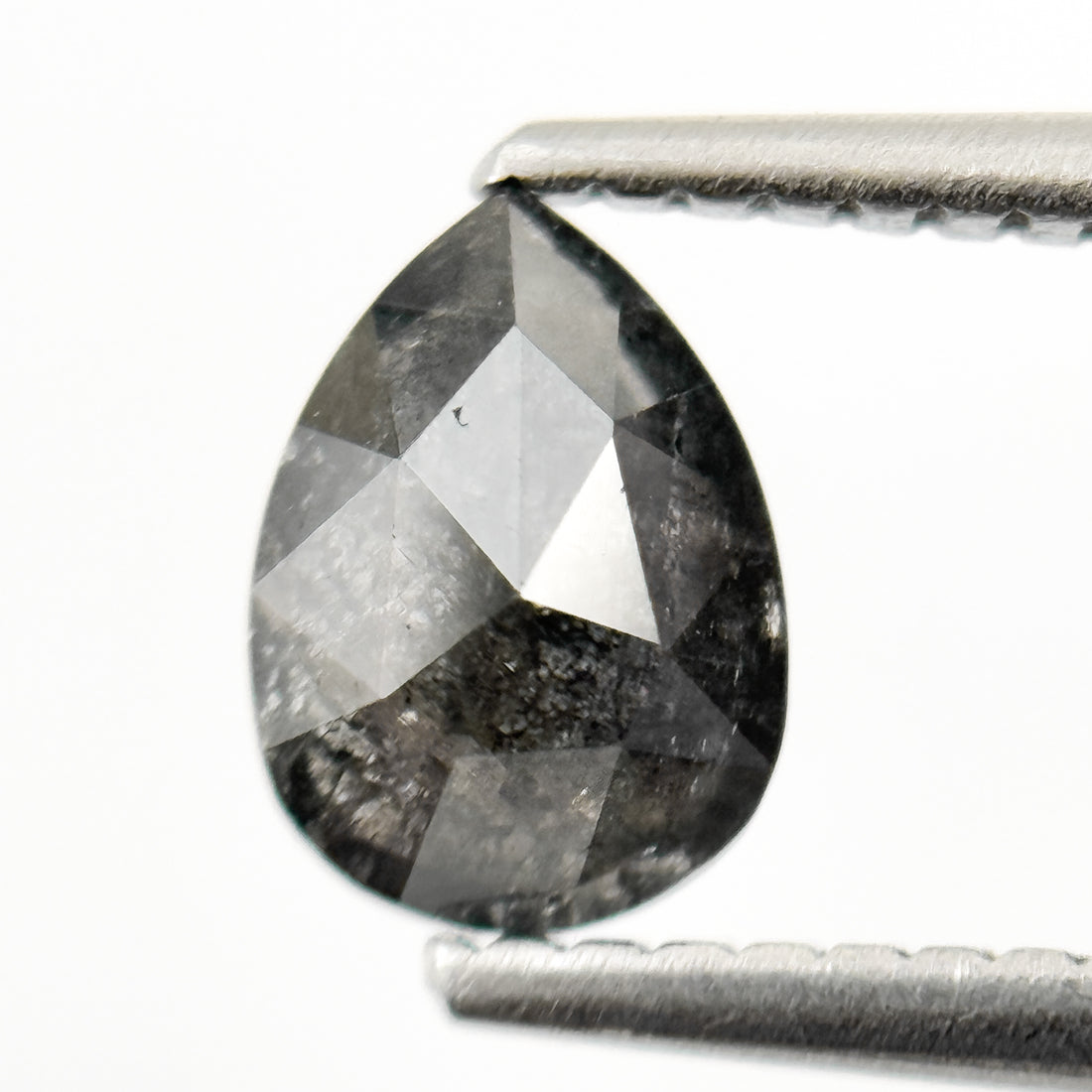 0.68 Ct Pear Rose Cut Grey Natural Loose Diamond