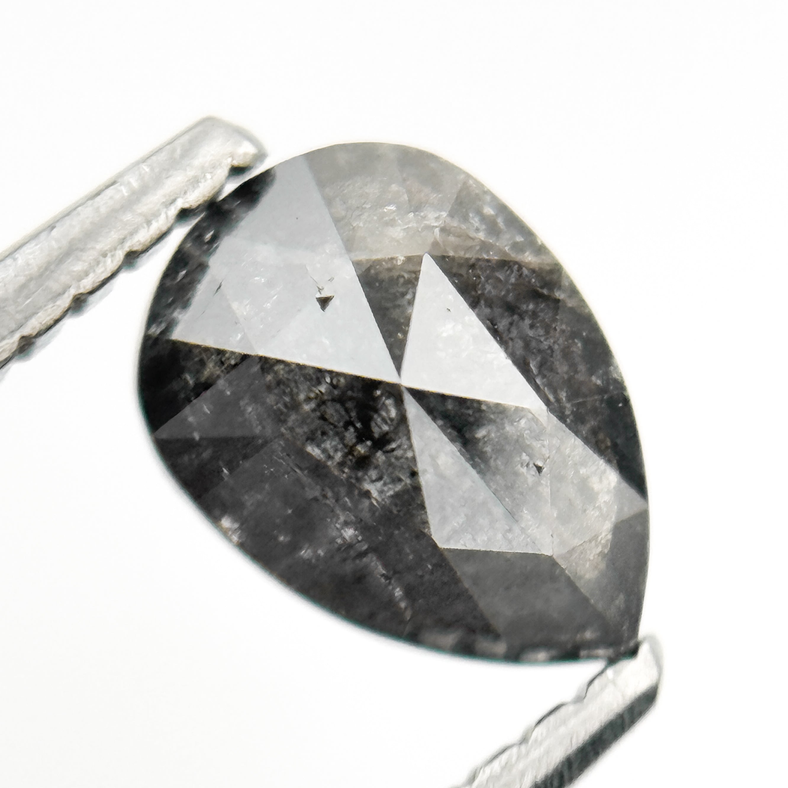 0.68 Ct Pear Rose Cut Grey Natural Loose Diamond