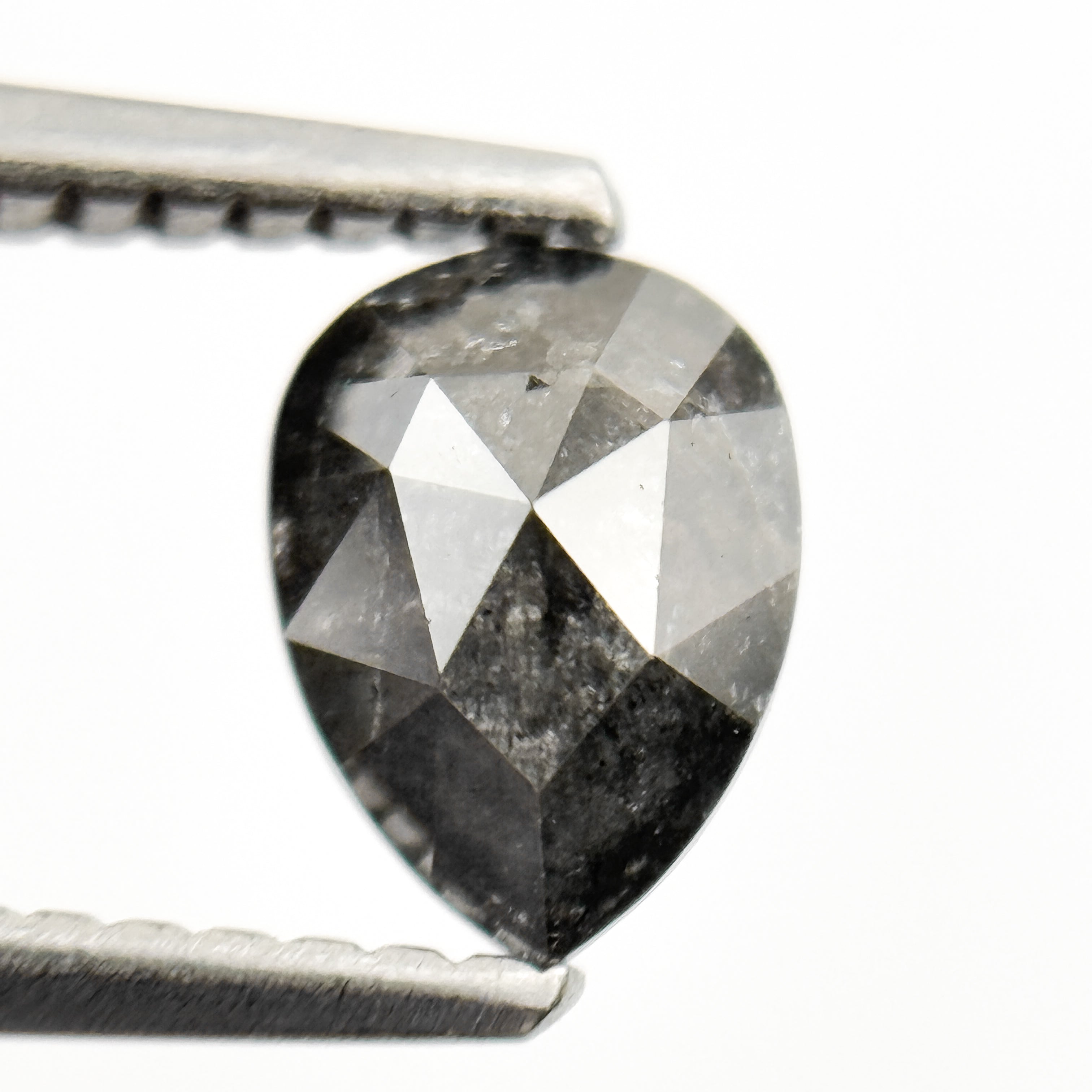 0.68 Ct Pear Rose Cut Grey Natural Loose Diamond