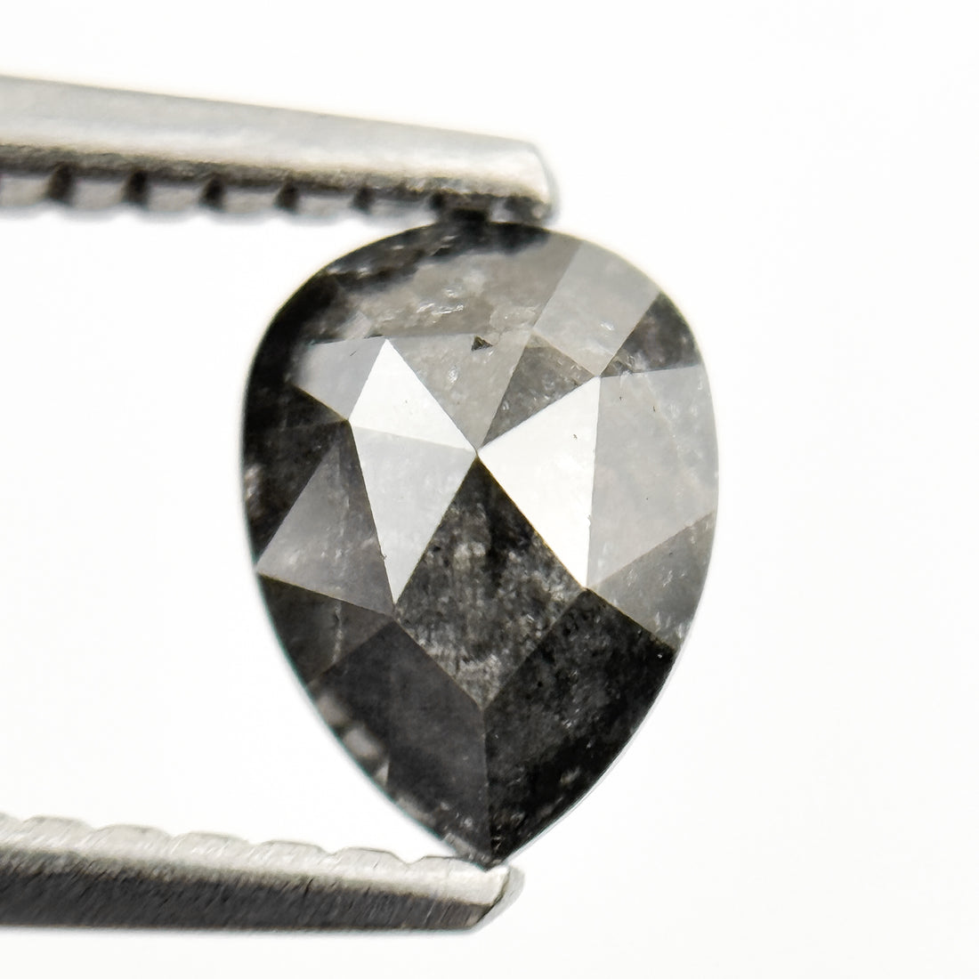 0.68 Ct Pear Rose Cut Grey Natural Loose Diamond