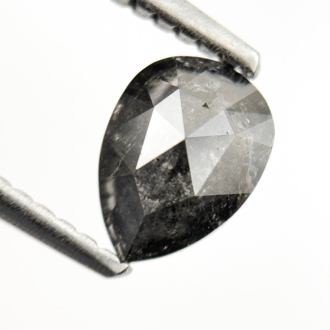 0.68 Ct Pear Rose Cut Grey Natural Loose Diamond