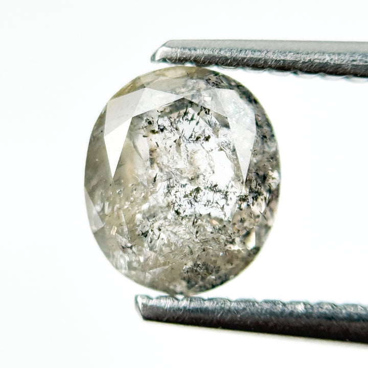 1.48 Ct Cushion Rose Cut Grey Natural Unique Diamond