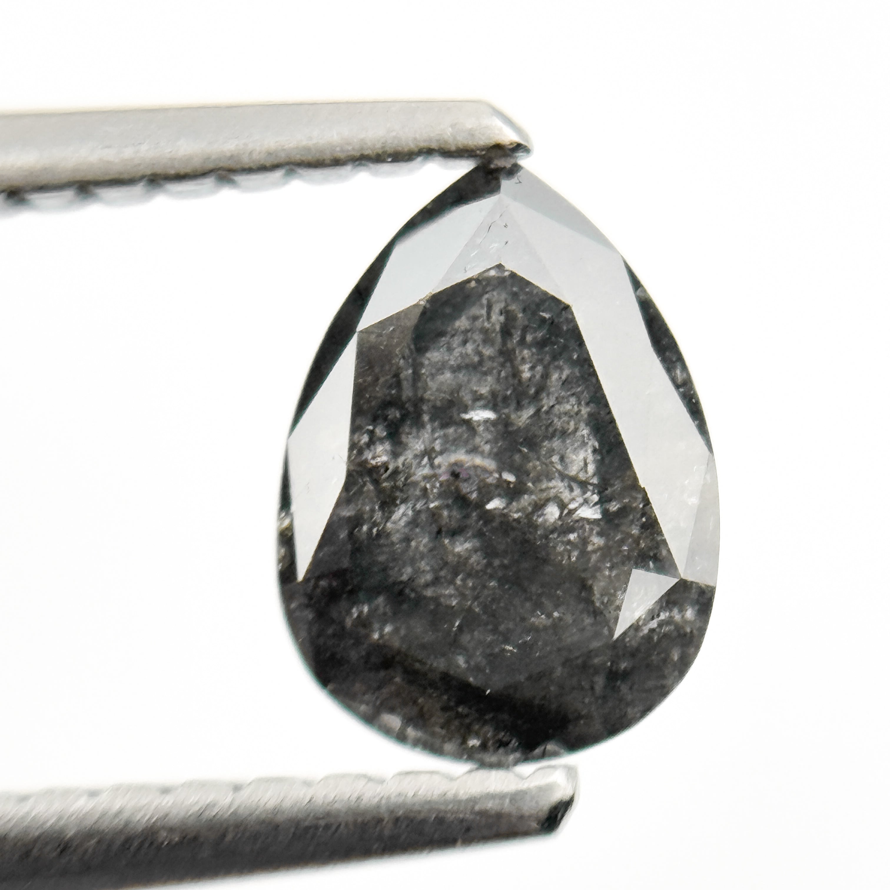 0.68 Ct Pear Rose Cut Grey Natural Loose Diamond