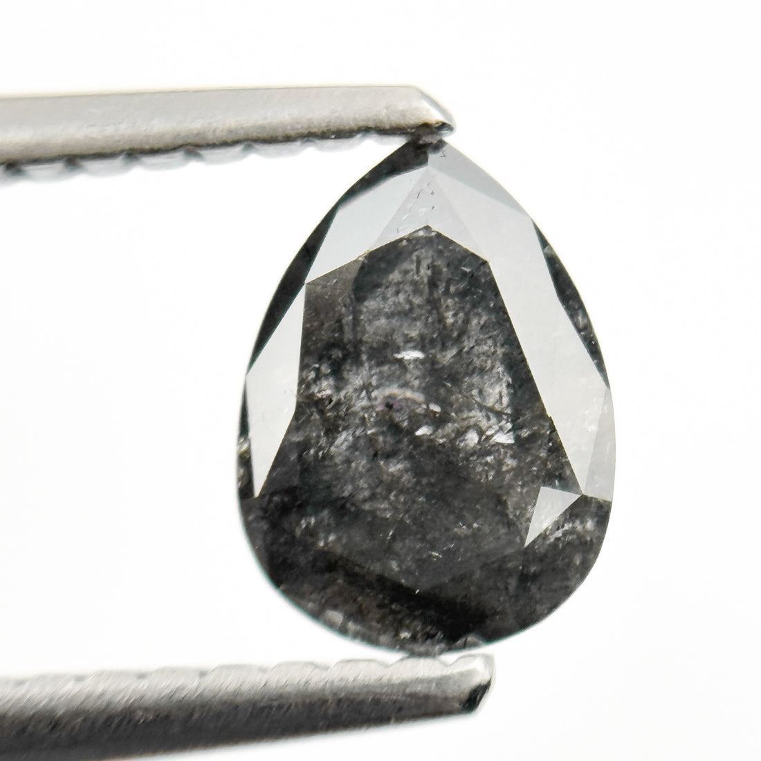 0.68 Ct Pear Rose Cut Grey Natural Loose Diamond