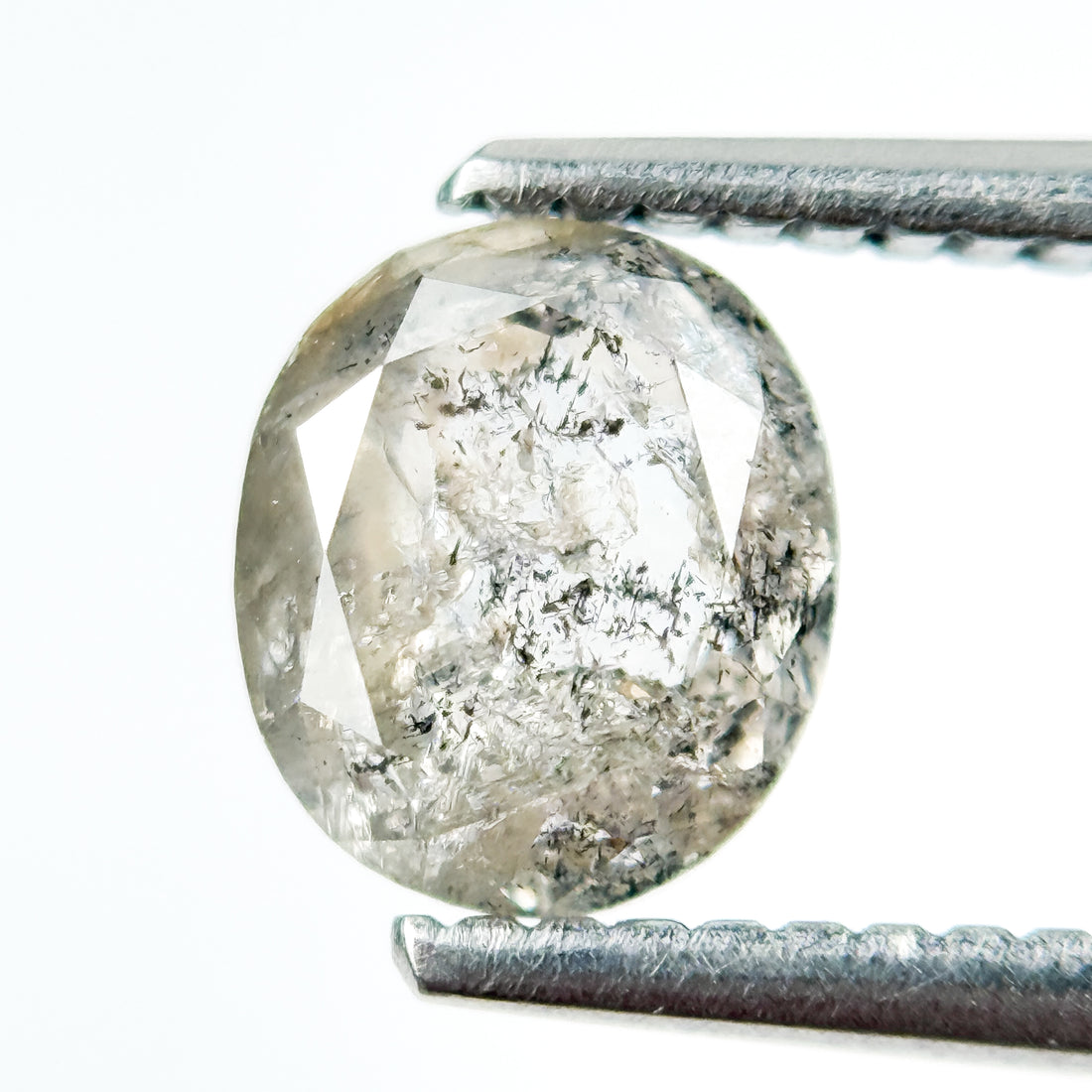 1.48 Ct Cushion Rose Cut Grey Natural Unique Diamond