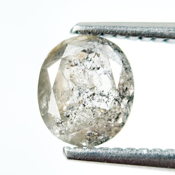 1.48 Ct Cushion Rose Cut Grey Natural Unique Diamond