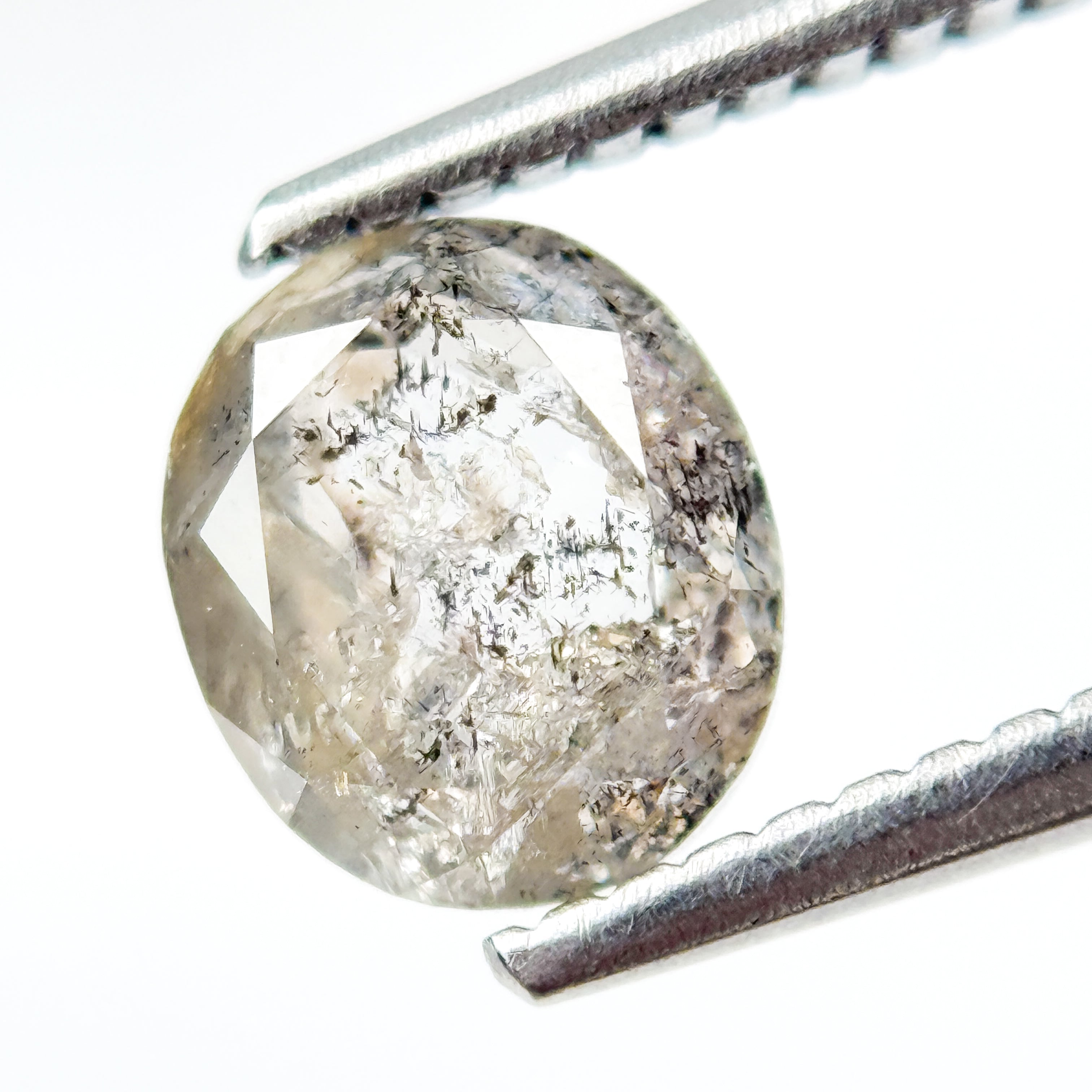 1.48 Ct Cushion Rose Cut Grey Natural Unique Diamond
