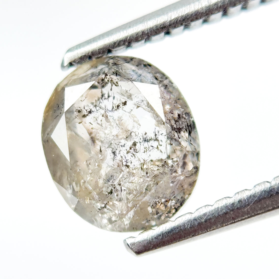1.48 Ct Cushion Rose Cut Grey Natural Unique Diamond