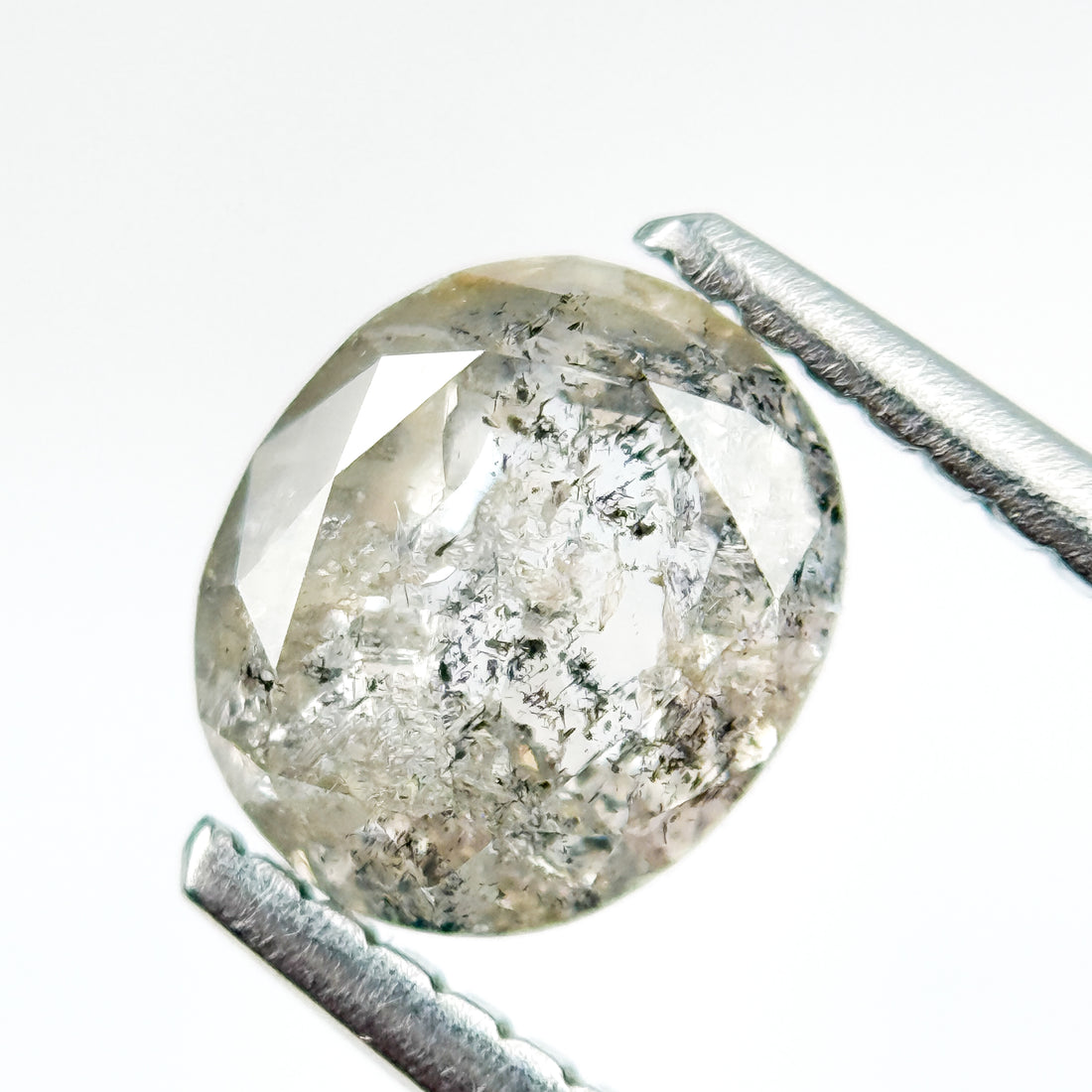1.48 Ct Cushion Rose Cut Grey Natural Unique Diamond