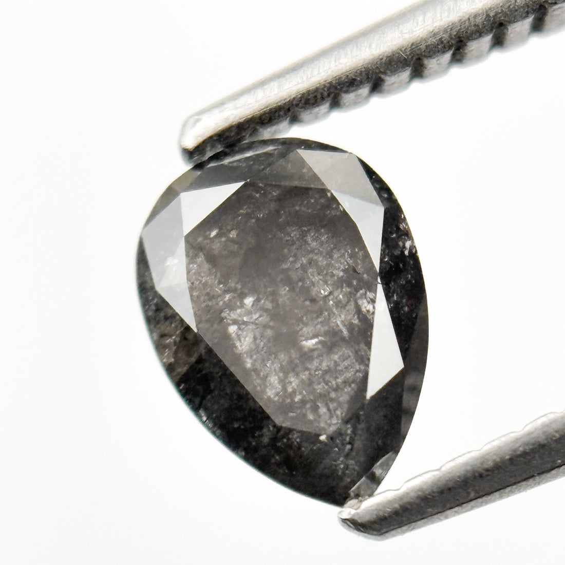 0.68 Ct Pear Rose Cut Grey Natural Loose Diamond