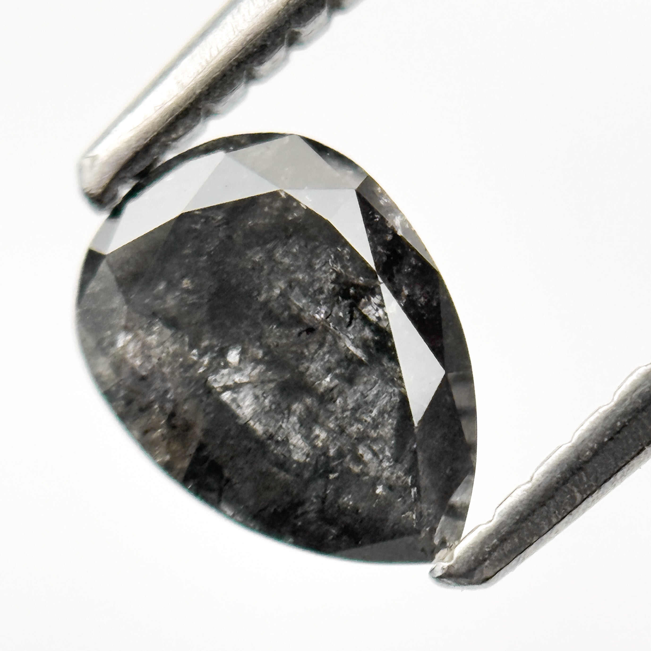 0.68 Ct Pear Rose Cut Grey Natural Loose Diamond