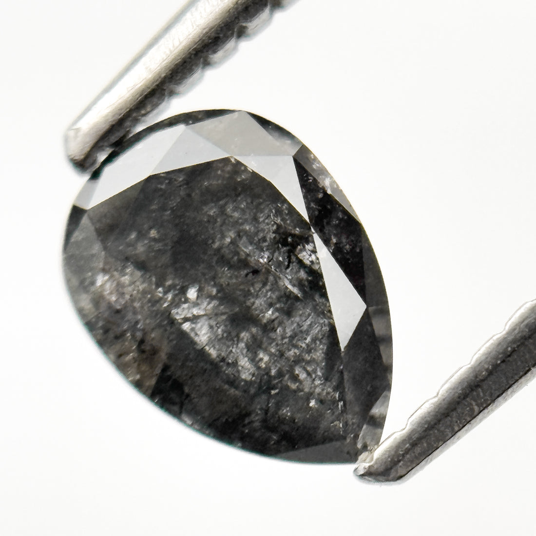 0.68 Ct Pear Rose Cut Grey Natural Loose Diamond