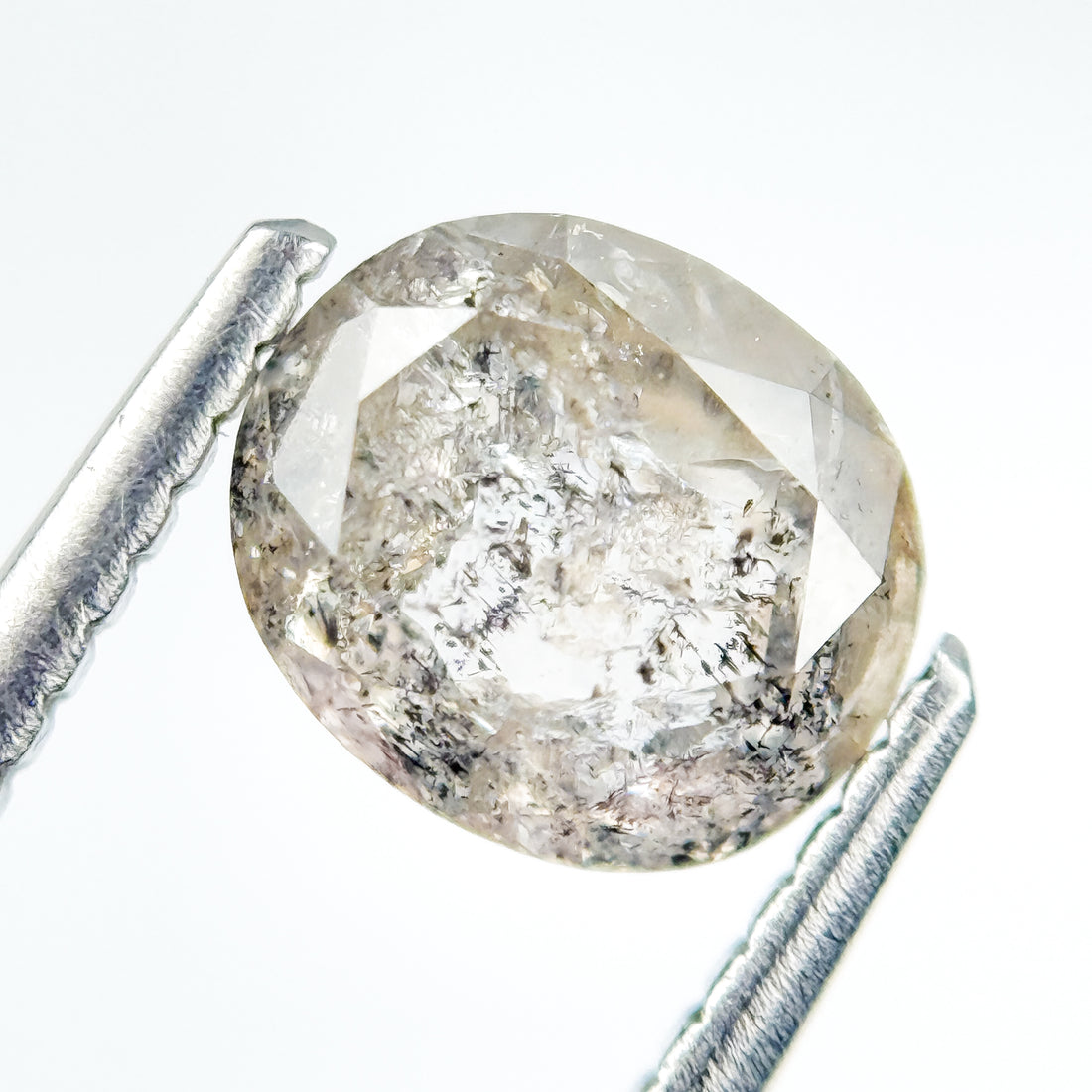 1.48 Ct Cushion Rose Cut Grey Natural Unique Diamond
