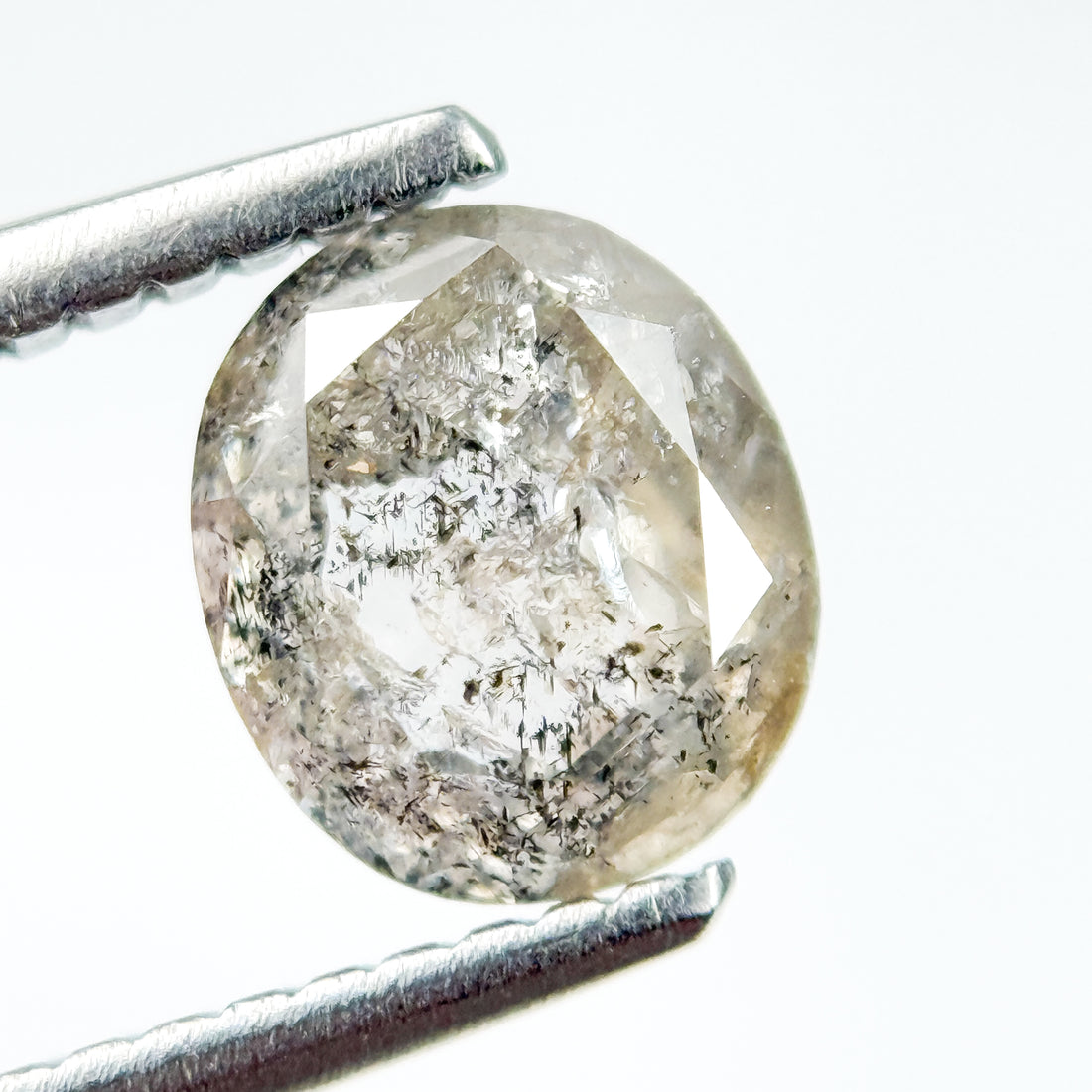1.48 Ct Cushion Rose Cut Grey Natural Unique Diamond