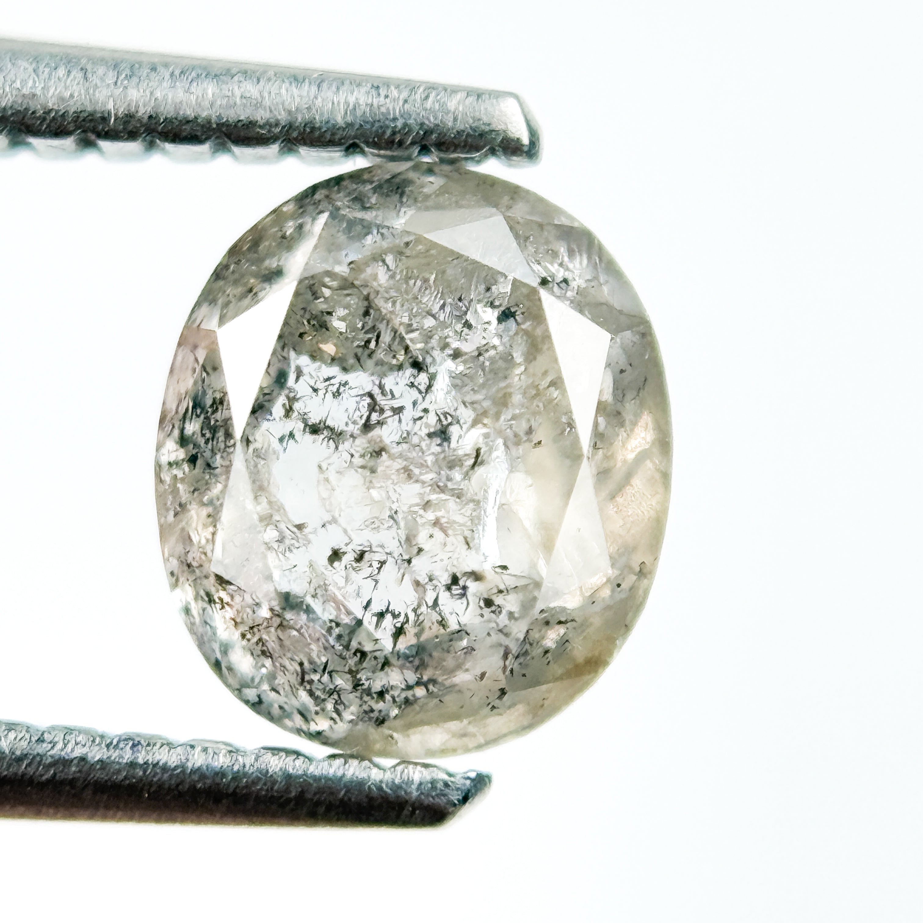 1.48 Ct Cushion Rose Cut Grey Natural Unique Diamond