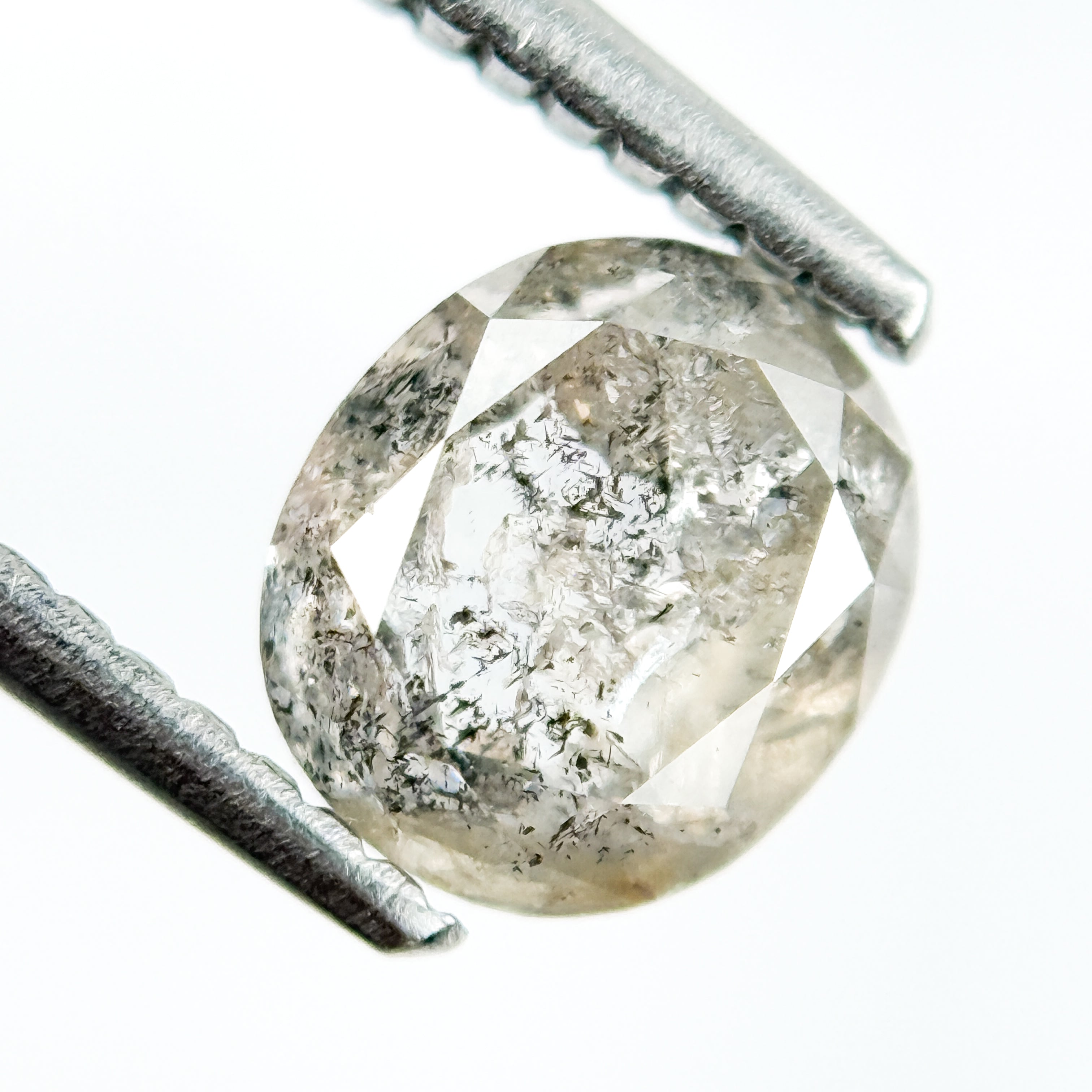 1.48 Ct Cushion Rose Cut Grey Natural Unique Diamond