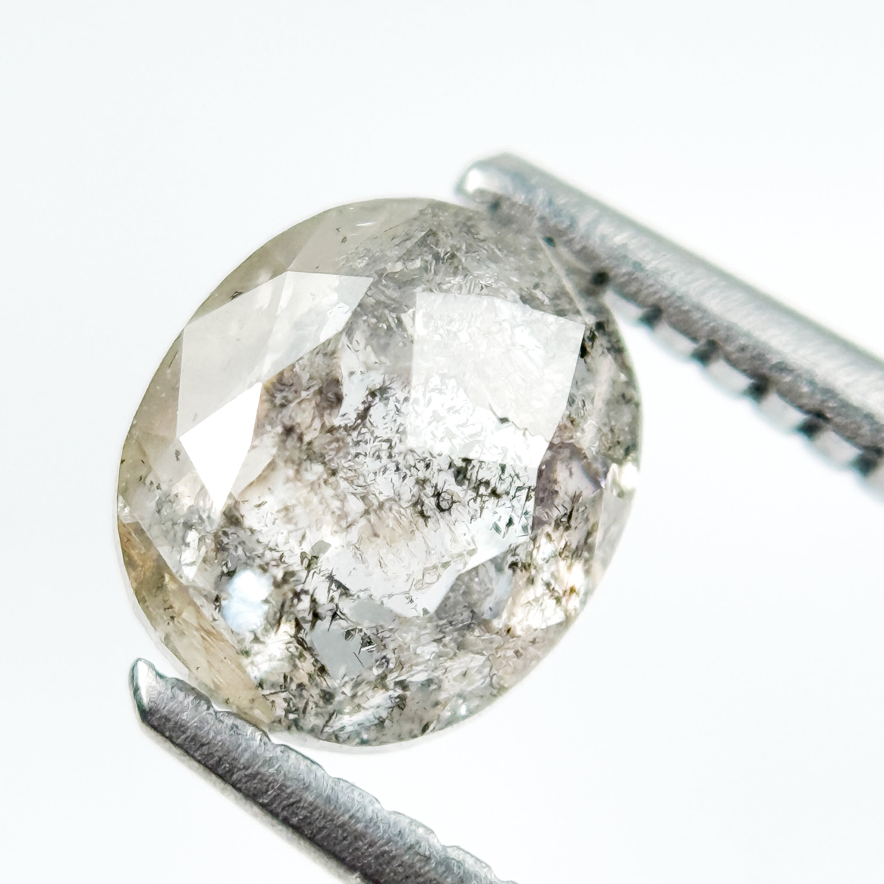 1.48 Ct Cushion Rose Cut Grey Natural Unique Diamond