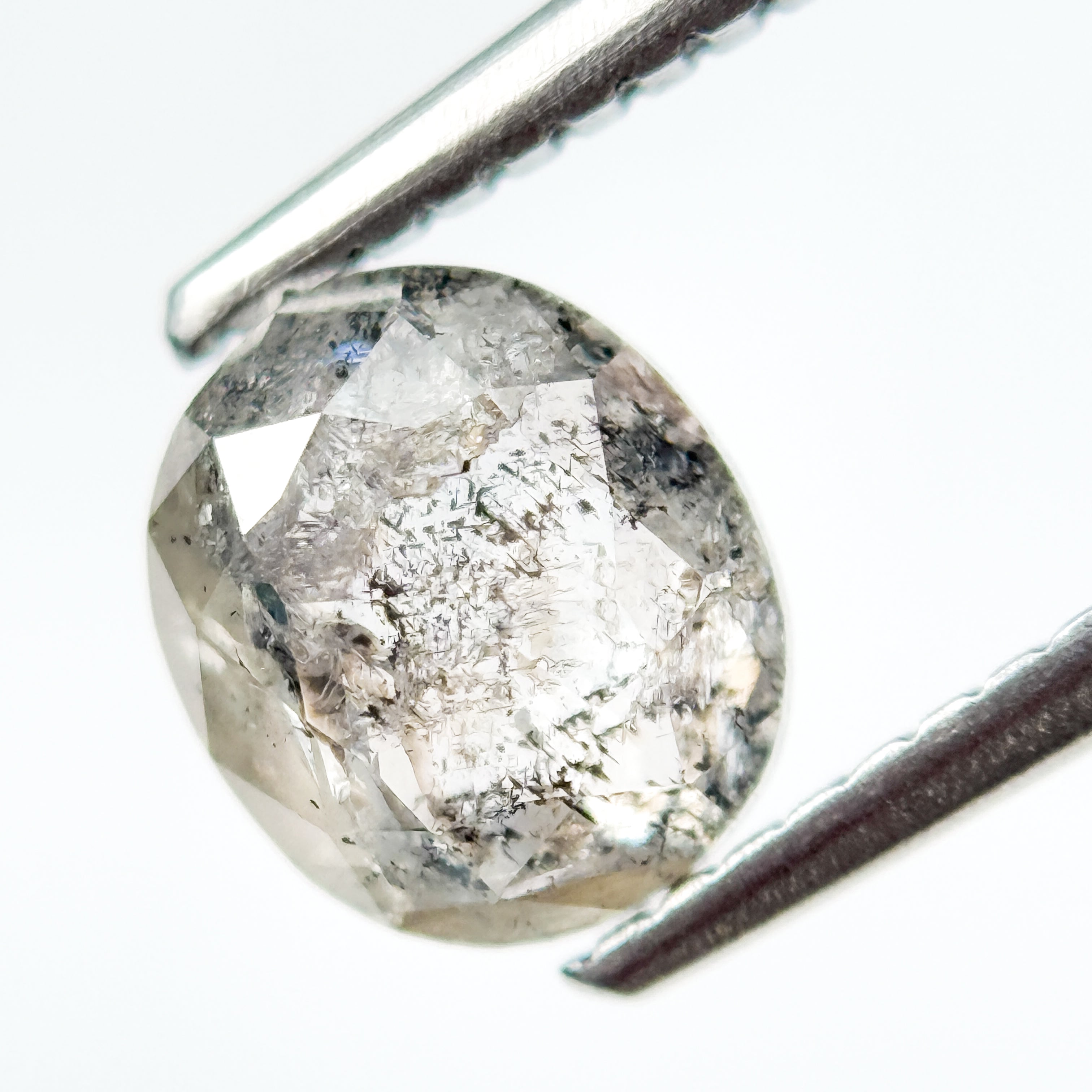 1.48 Ct Cushion Rose Cut Grey Natural Unique Diamond