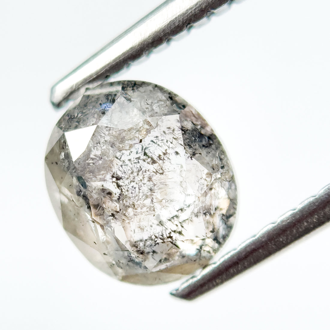 1.48 Ct Cushion Rose Cut Grey Natural Unique Diamond