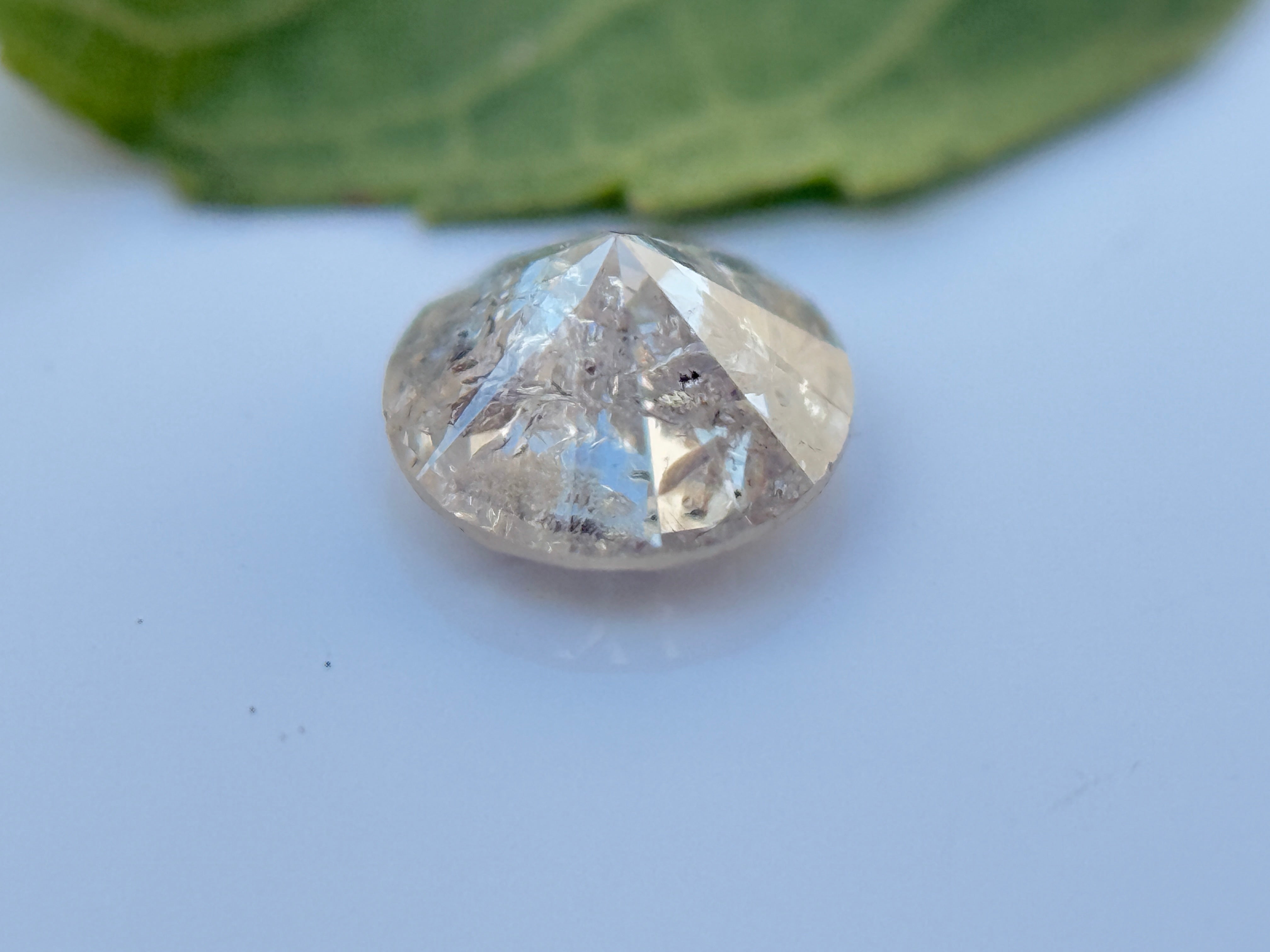 0.51 Ct Round Brilliant Cut Grey Natural Salt and Pepper Diamond