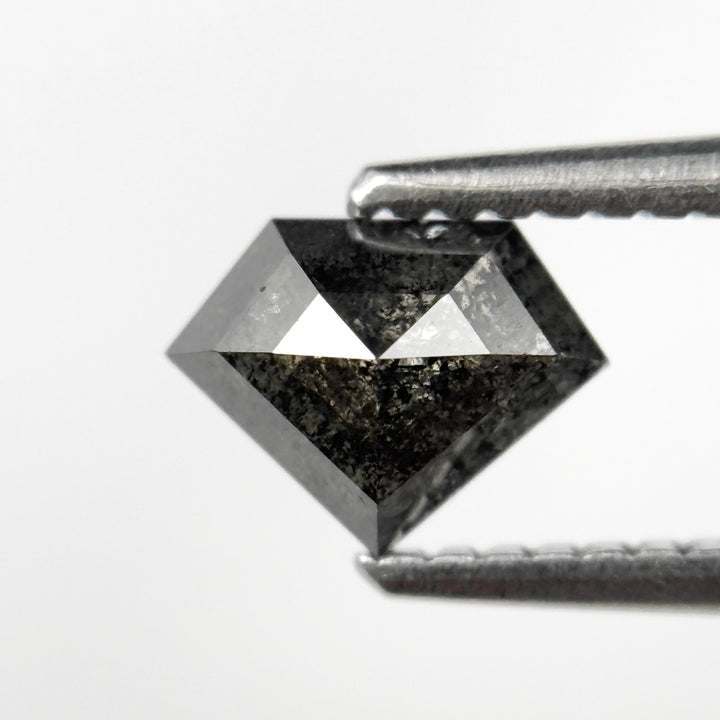0.92 Ct Pentagon Rose Cut Grey Natural Salt and Pepper Diamond