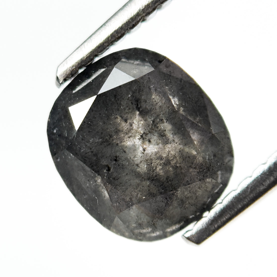 2.35 Ct Cushion Rose Cut Grey Natural Loose Diamond