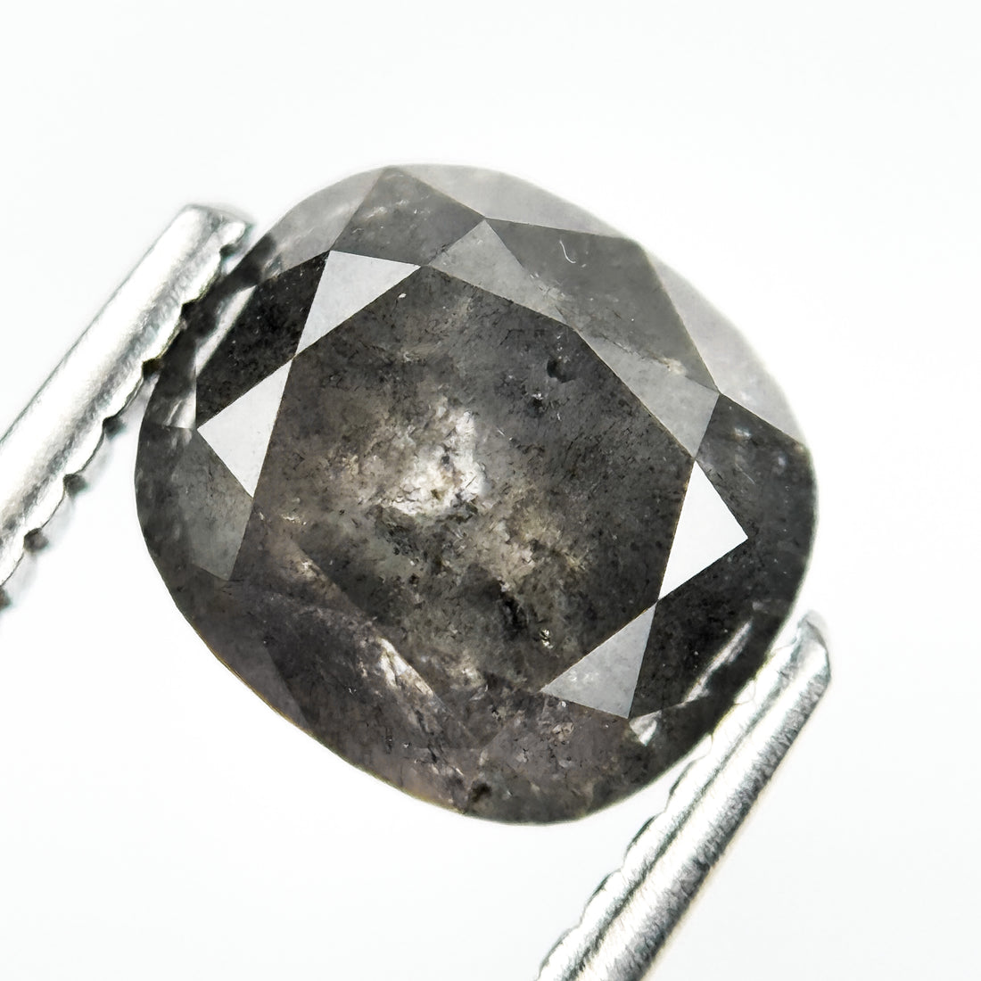 2.35 Ct Cushion Rose Cut Grey Natural Loose Diamond
