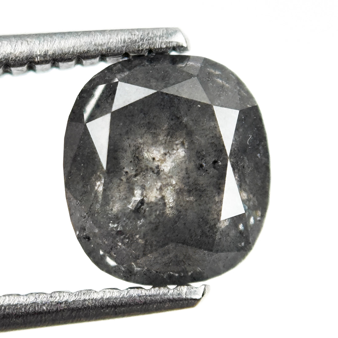 2.35 Ct Cushion Rose Cut Grey Natural Loose Diamond