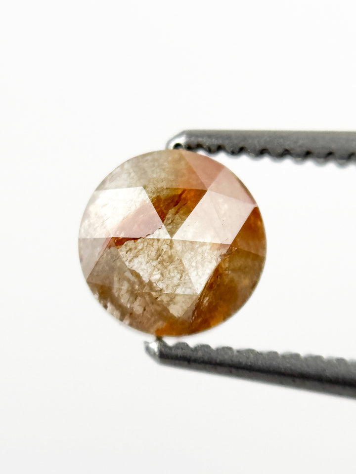 0.67 Ct Round Rose Cut Red Natural Minimalist Diamond