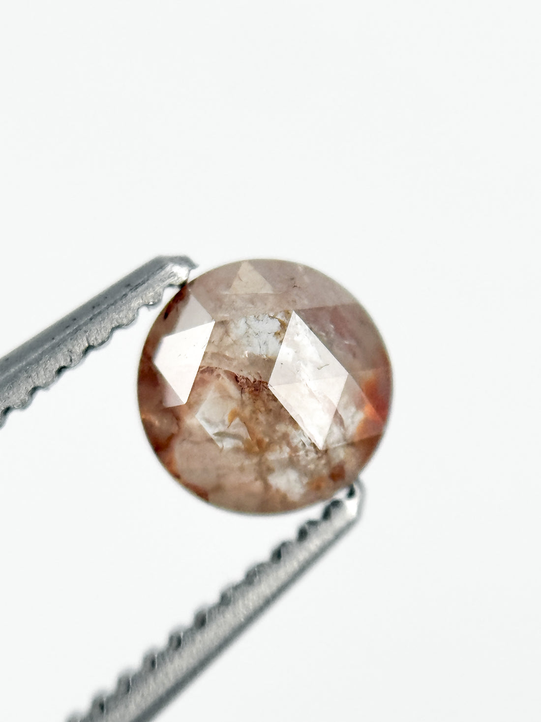 0.49 Ct Round Rose Cut Orange Natural Minimalist Diamond
