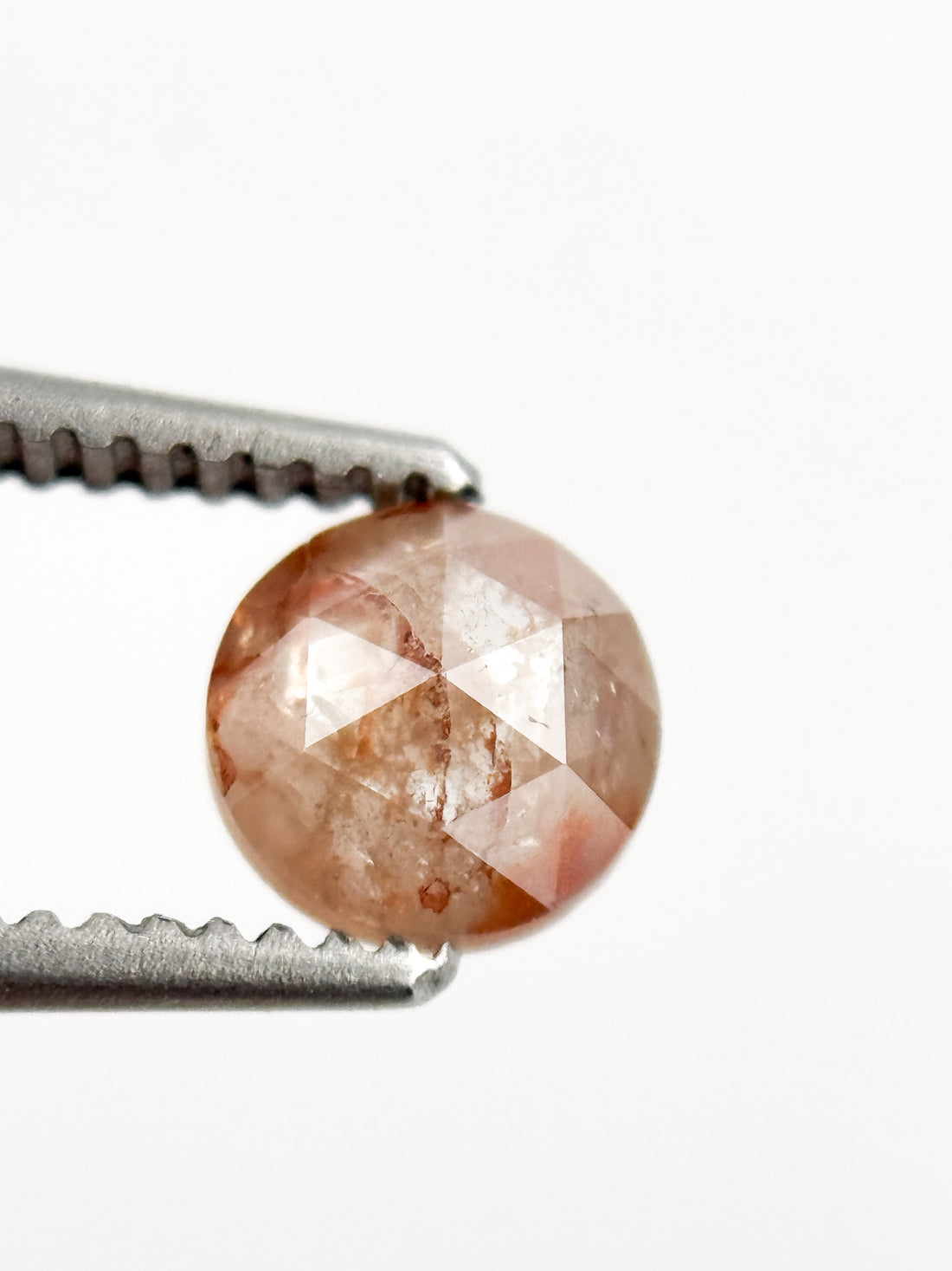 0.49 Ct Round Rose Cut Orange Natural Minimalist Diamond