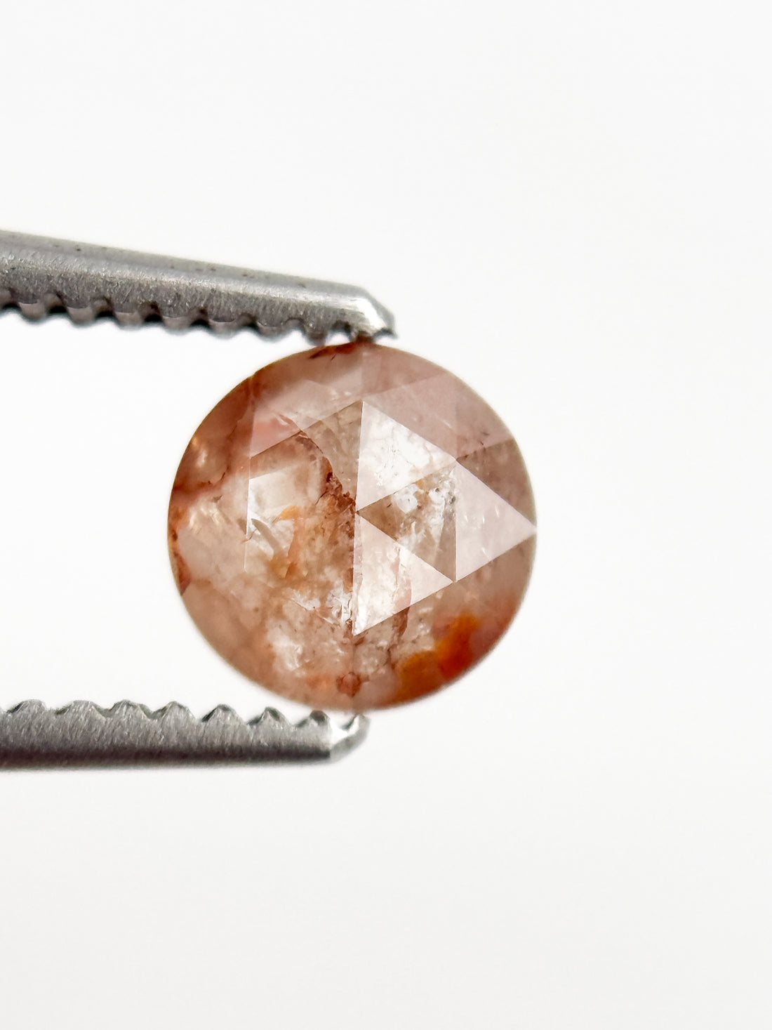 0.49 Ct Round Rose Cut Orange Natural Minimalist Diamond