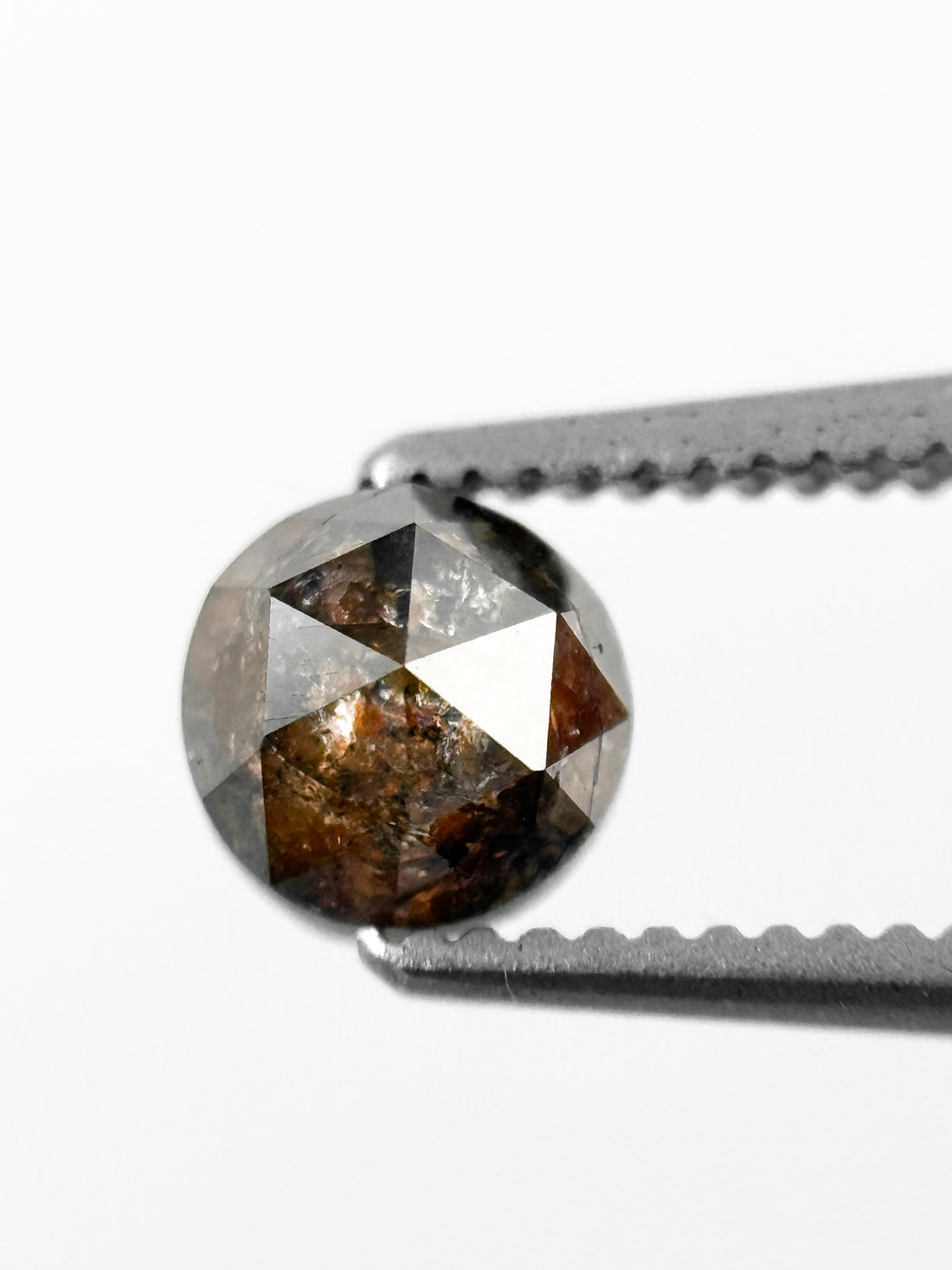 0.75 Ct Round Rose Cut Brownish Red Natural Fancy Diamond