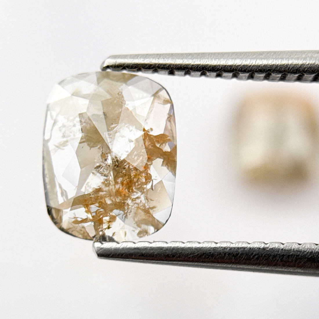 1.83 Ct Oval Rose Cut Grey Natural Galaxy Diamond Pair
