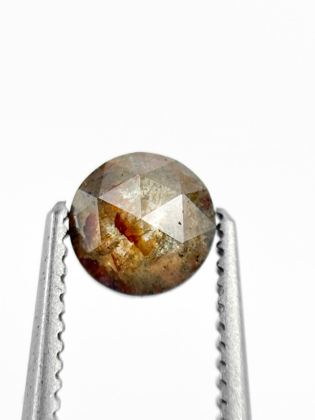 0.58 Ct Round Rose Cut Yellow Natural Minimalist Diamond