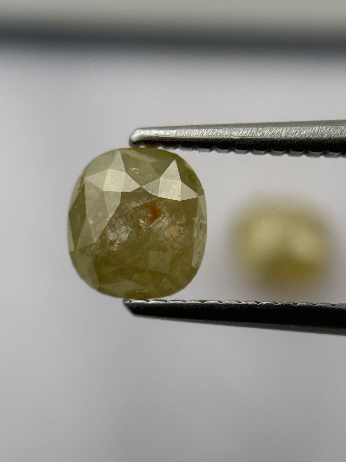 1.98 Ct Oval Rose Cut Yellow Natural Galaxy Diamond Pair