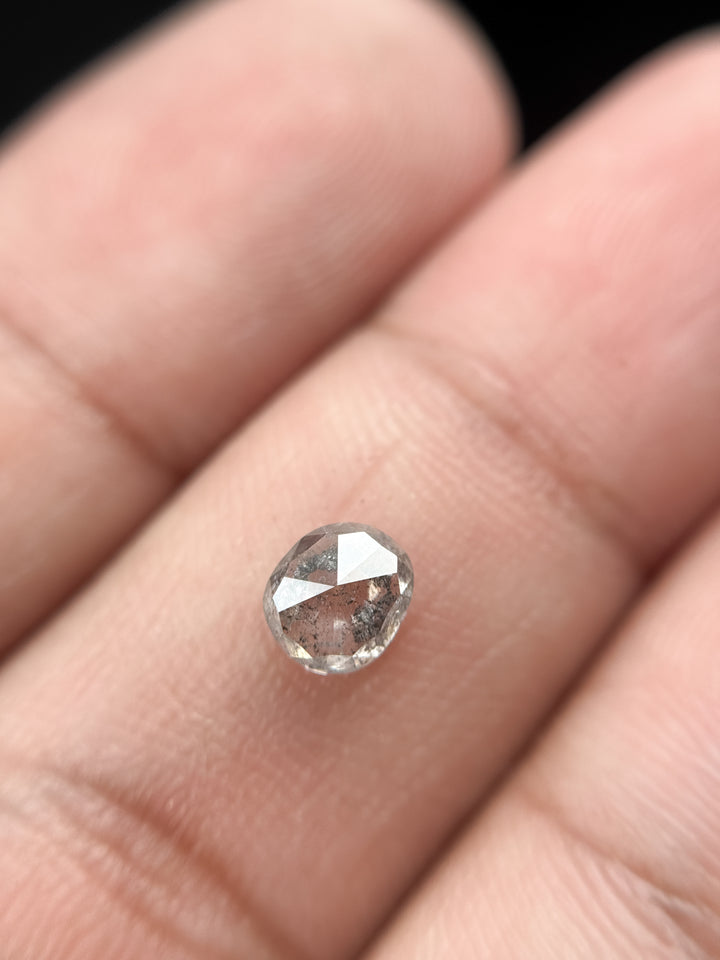 0.86 Ct Cushion Rose Cut White Natural Minimalist Diamond