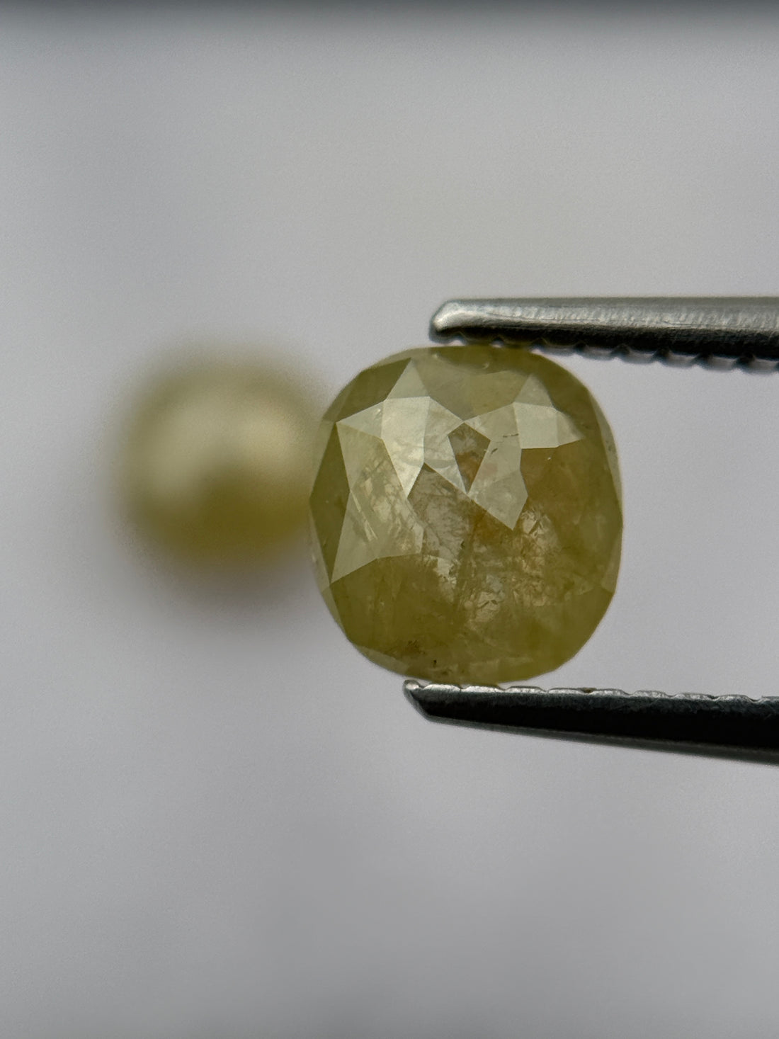 1.98 Ct Oval Rose Cut Yellow Natural Galaxy Diamond Pair