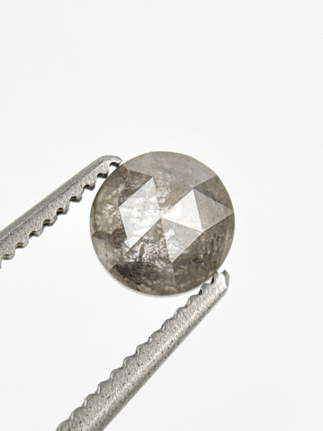 0.85 Ct Round Rose Cut Grey Natural Fancy Diamond