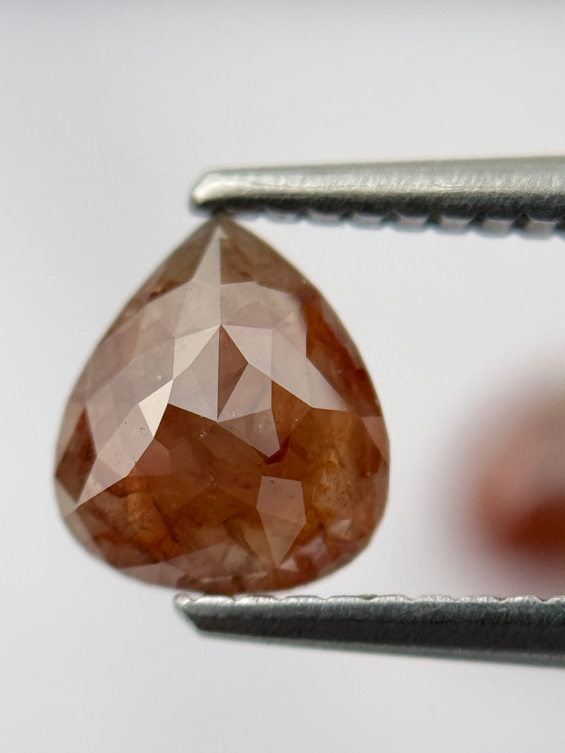 1.76 Ct Pear Rose Cut Red Natural Fancy Diamond Pair