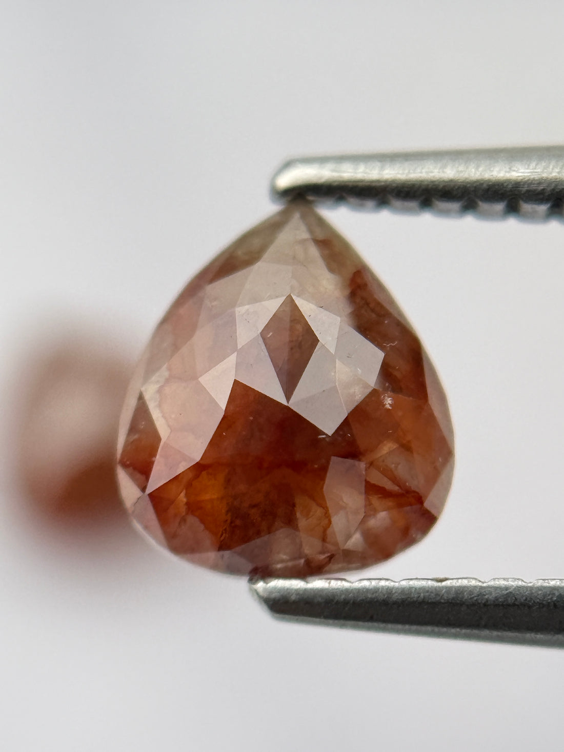 1.76 Ct Pear Rose Cut Red Natural Fancy Diamond Pair