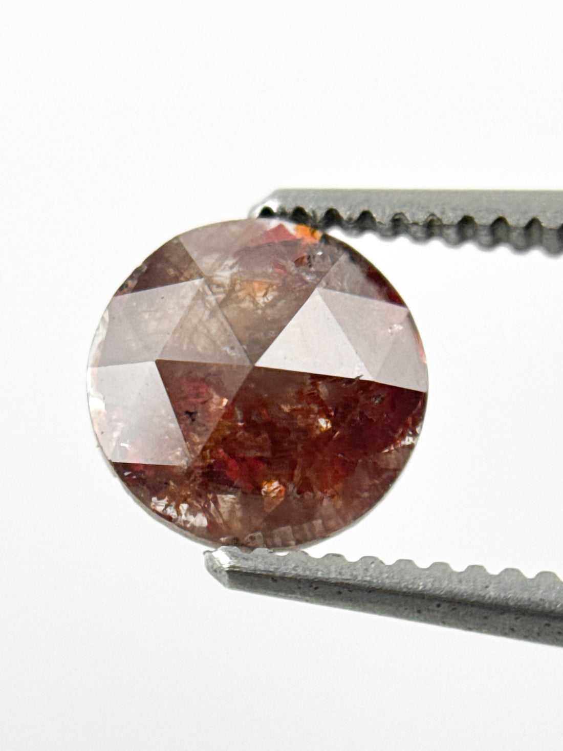 6.4 MM Round Rose Cut Red Natural Minimalist Diamond