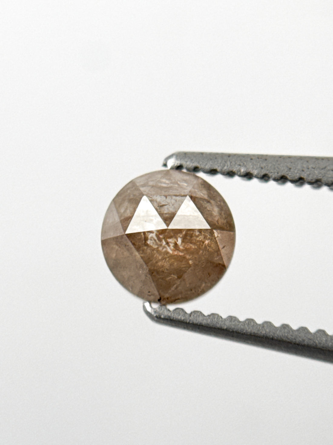 0.60 Ct Round Rose Cut Red Natural Minimalist Diamond