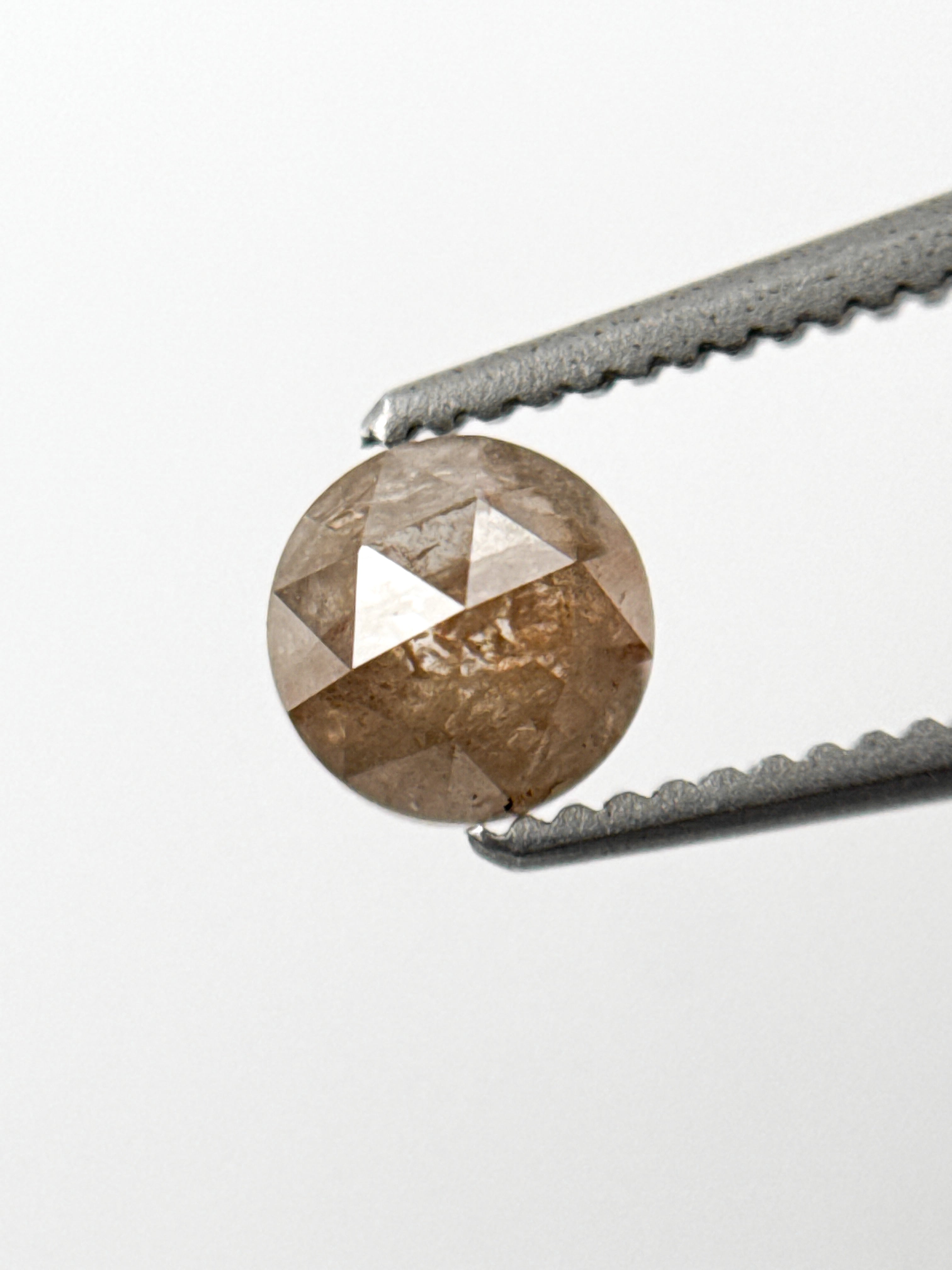0.60 Ct Round Rose Cut Red Natural Minimalist Diamond