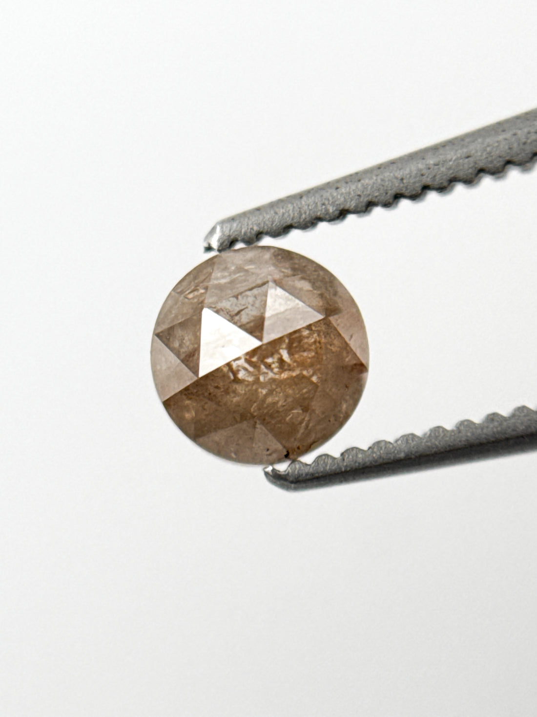 0.60 Ct Round Rose Cut Red Natural Minimalist Diamond